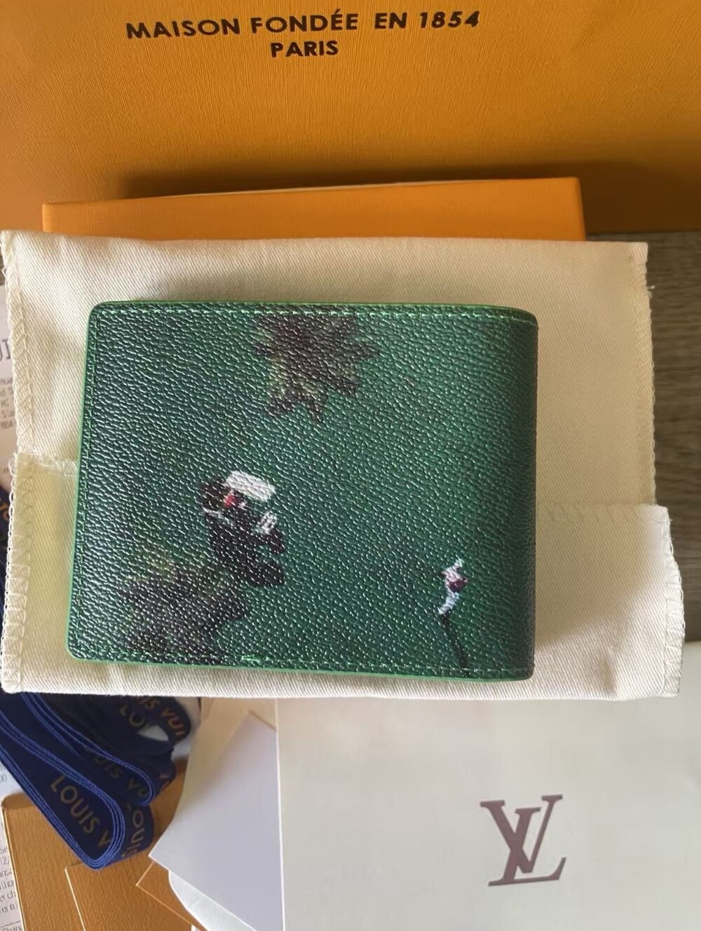 Louis Vuitton Green Slender Wallet - Picture 3 of 7